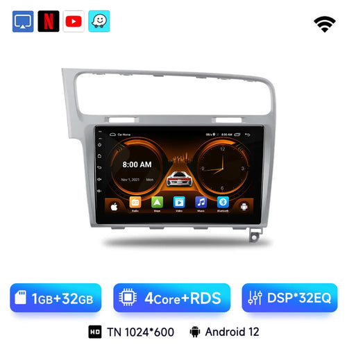 JIUYIN 10.1 Inch  Android 13 Auto Radio for VW Golf 7 2013-2017