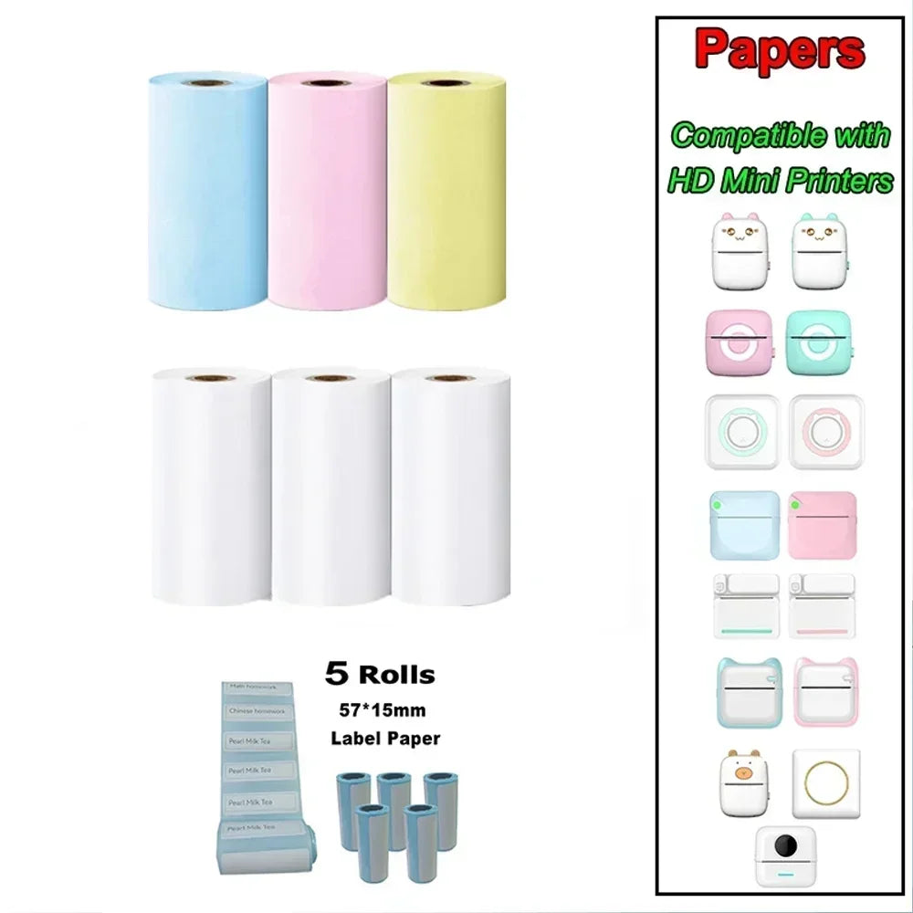 Thermal Paper MINI Printing Self-adhesive Label Sticker For Mini