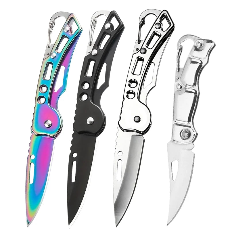 Folding Fruit Knife, Stainless Steel Outdoor Knife with Non-slip