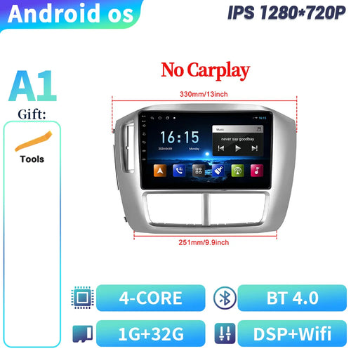 Car Radio Multimedia Navigation Stereo Head Unit Screen Android 14 For