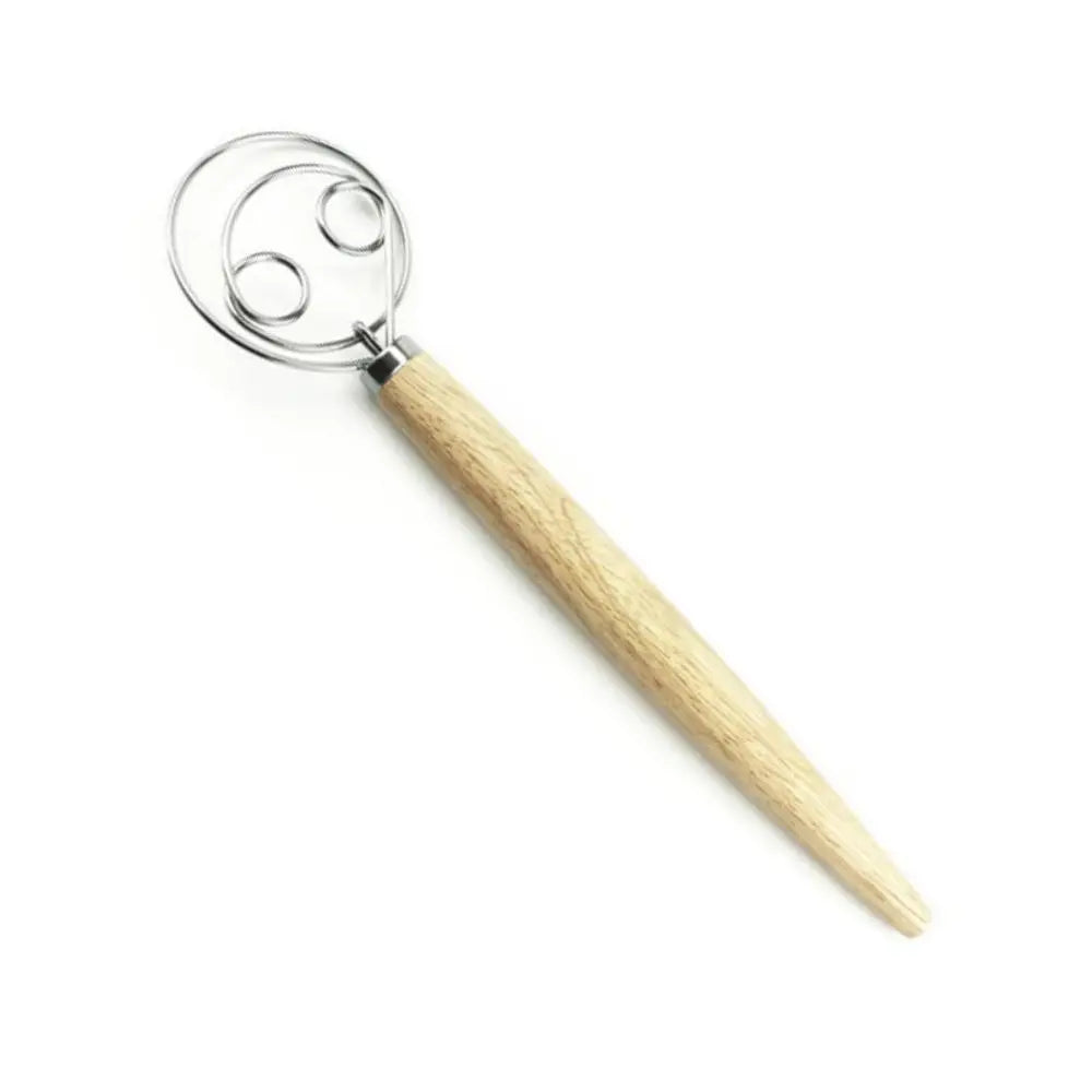 Wooden Handle Single And Double Circle Flour Beater Stick Manual Flour