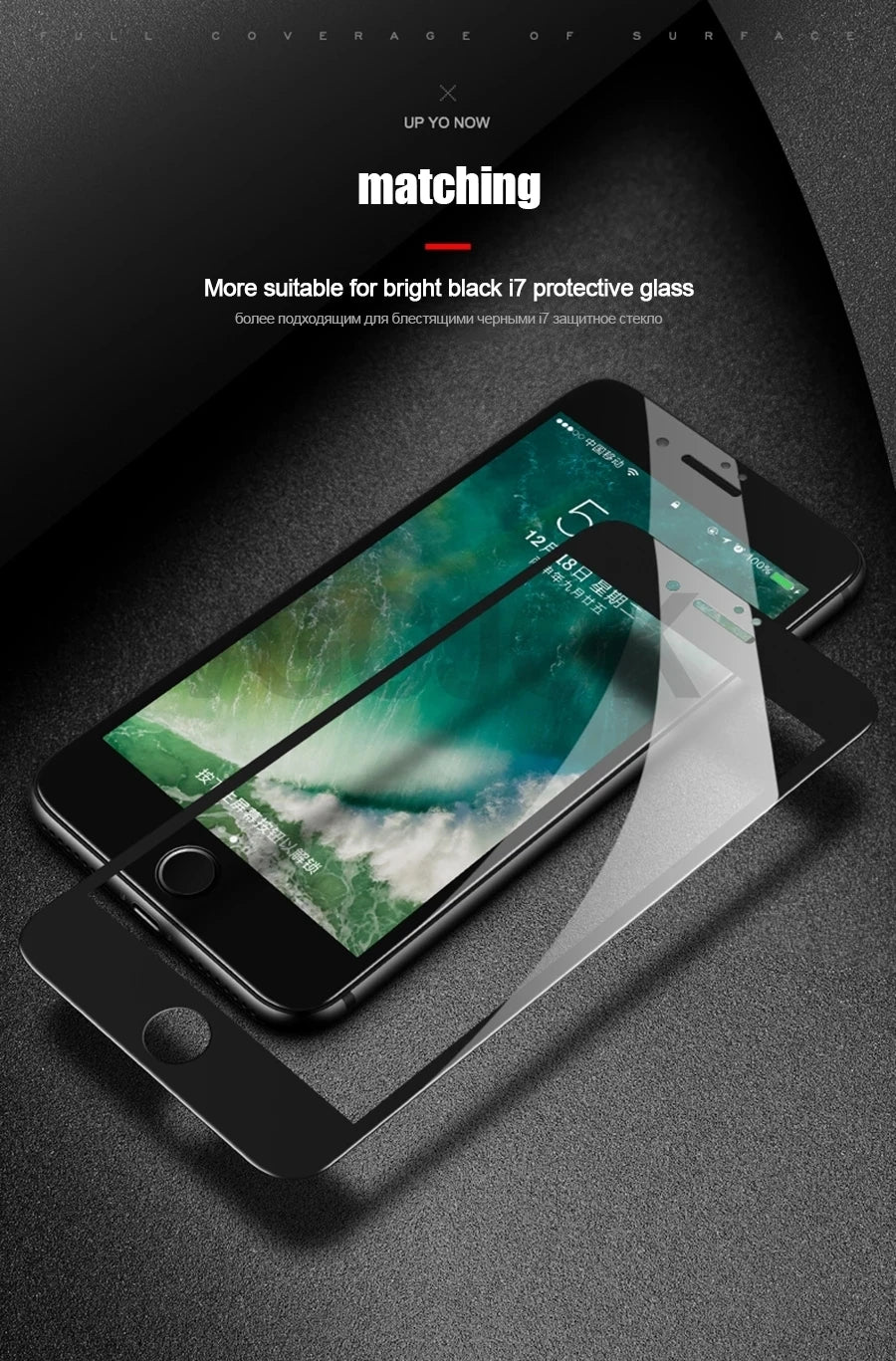 5Pcs Screen Protector on the for iPhone 7 8 6 6S Plus Tempered Glass