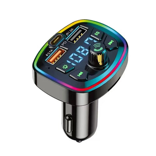 Car Charger FM Transmitter Bluetooth5.0 Hands Free True 3.1A Dual USB