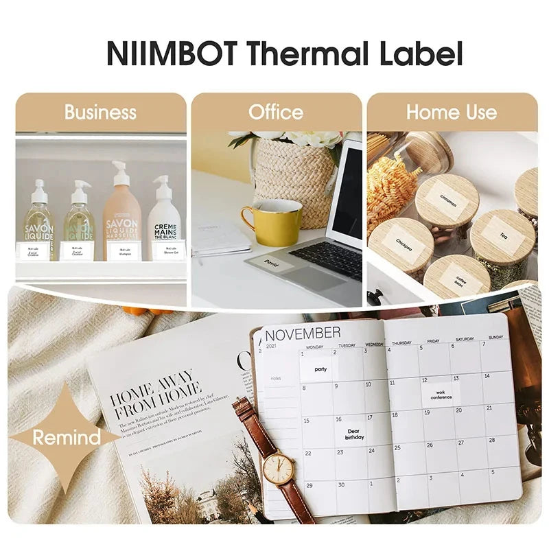 Niimbot 1Roll B1 White Sticker Waterproof Paper Adhesive Label White