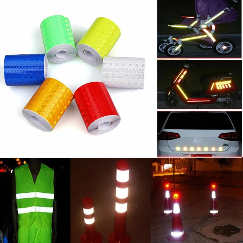 5cmX3m Car Reflective Tape Warning Light Reflector Protective Sticker