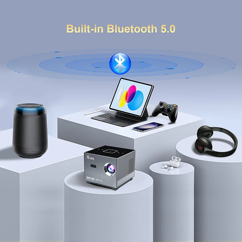 XNANO 300ANSI Projector 8K/4k WiFi 5G Voice Remote Portable Smart