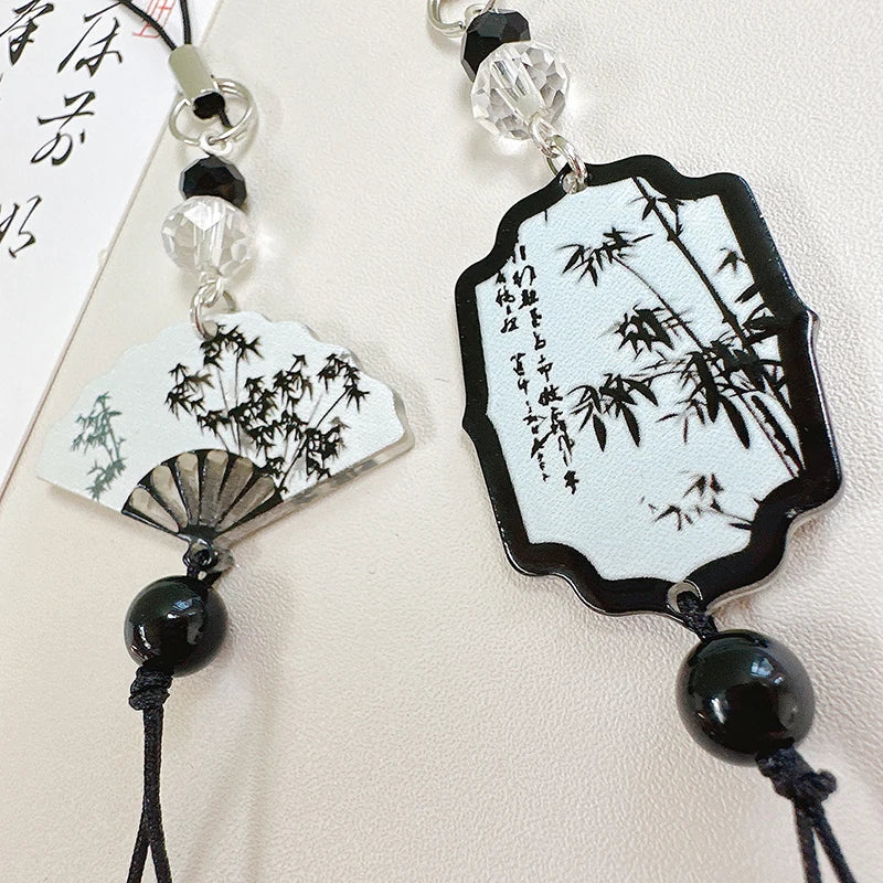 1Pc Chinese Style Anti-lost Phone Lanyard Retro Tassel Pendant