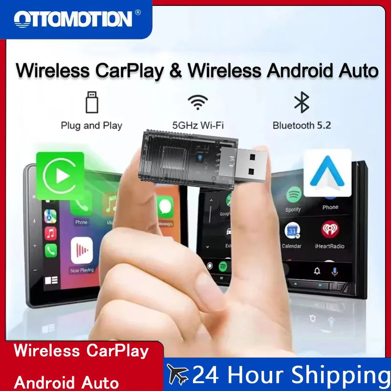 NEW Wireless CarPlay Android Auto Wireless Adapter Smart Mini Box Plug