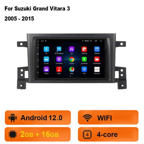 2din Car radio Android 13 For Suzuki Grand Vitara 3 2005-2010