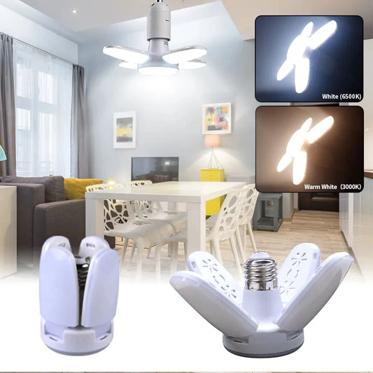 28W Fan Shape LED Bulb E27 LED Lamp Foldable 220V 110V Light Bulbs For
