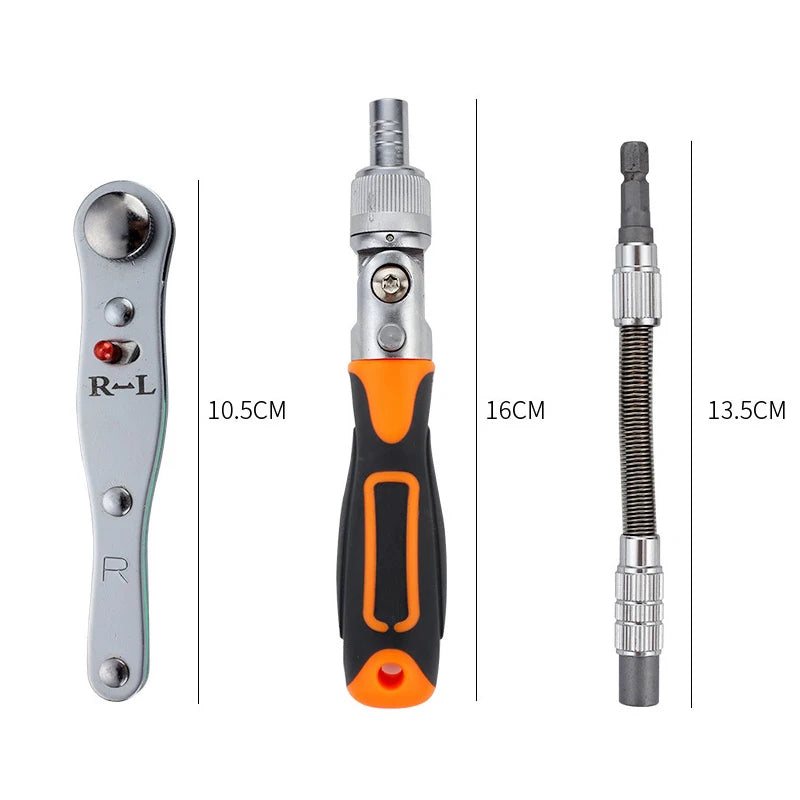 38 In 1 Ratchet Screwdriver Set Car Socket Magnetic Screwdriver Bits