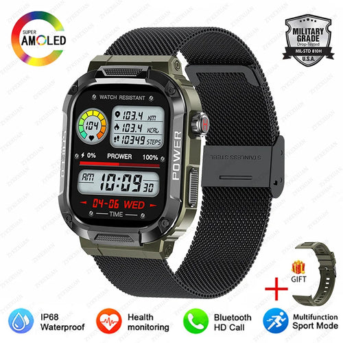 New Smart Watch Men Military Quality Outdoor Waterproof Anti Falling