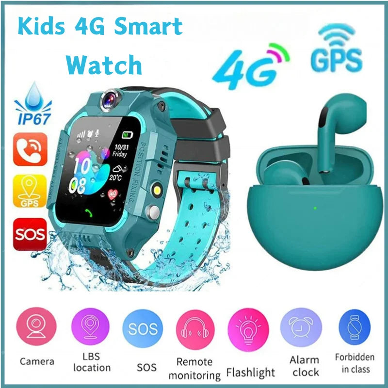 Kids 4G Smart Watch SOS GPS Location Sim Card Call Child SmartWatch