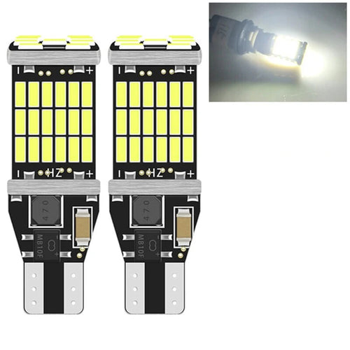 2pcs T15 Reverse Light W16W Led Super Bright 10W Canbus Backup Light