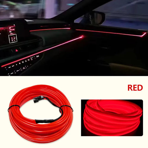 Car Interior Decorative Lamps EL Wiring Neon Strips For Auto DIY Dash