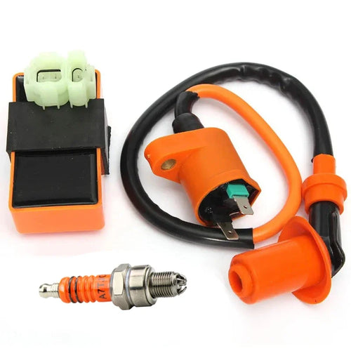 Motorcycle Performance Ignition Coil Racing AC CDI Spark Plug for GY6