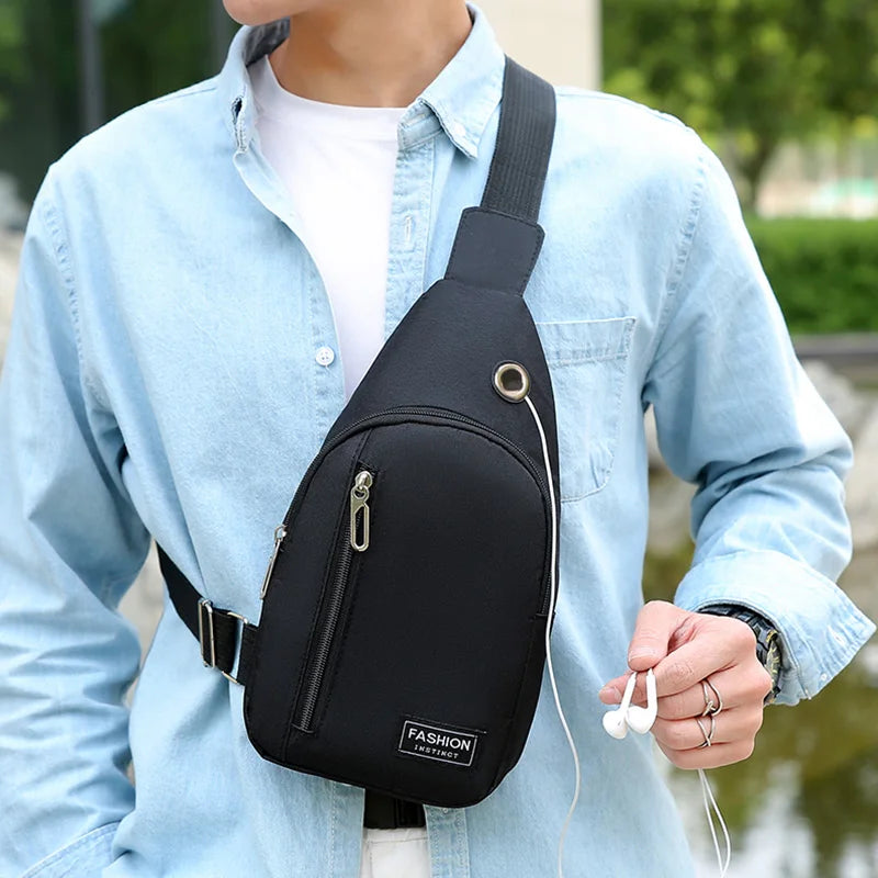 Nylon Chest Bag For Men Multifunctional Casual Fashion Trend Shoulder