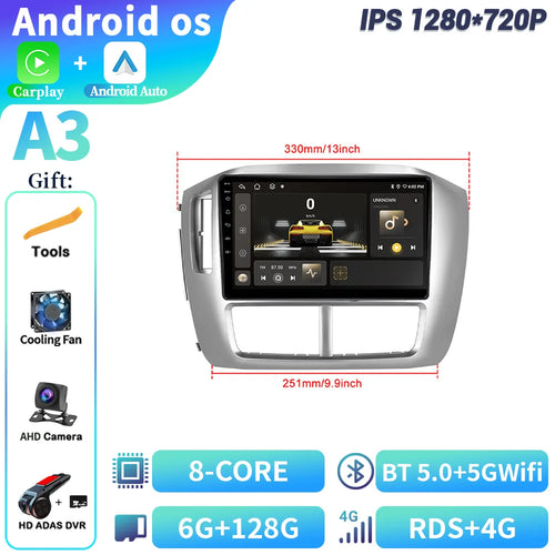 Car Radio Multimedia Navigation Stereo Head Unit Screen Android 14 For