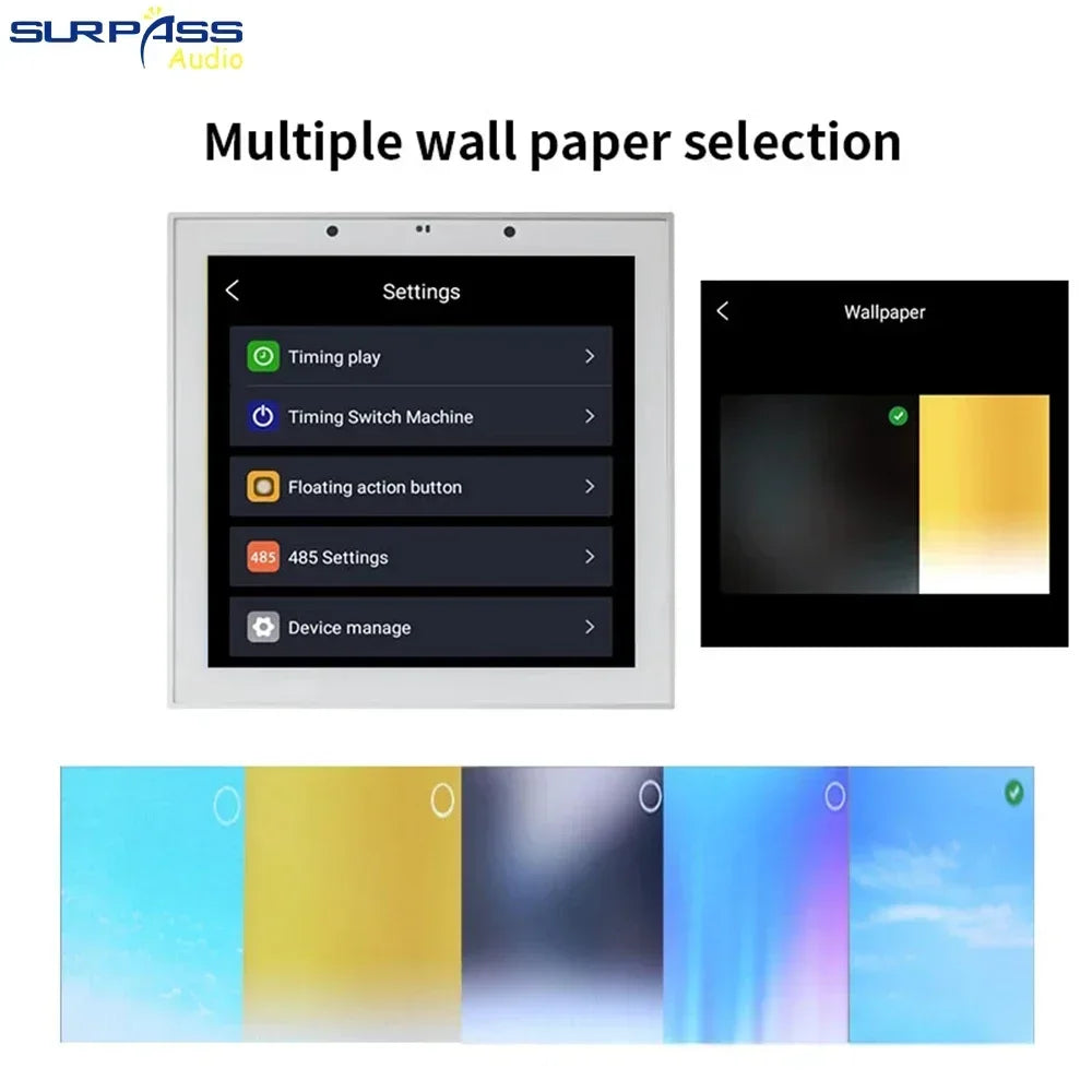 Smart Home Wall Amplifier Android 11 System 8ohm 4 Inch Tuya WiFi