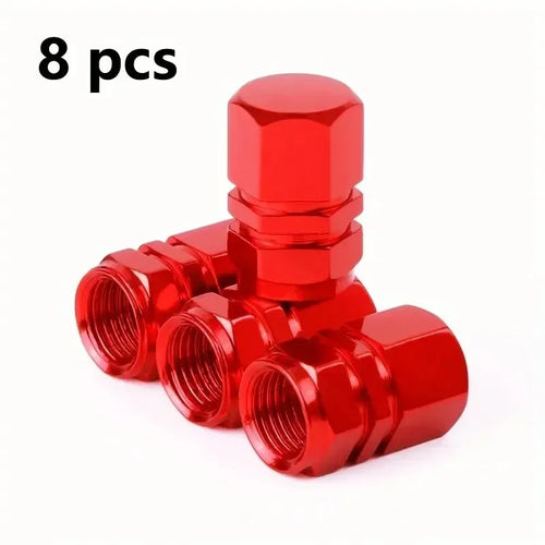 8pcs Tire Air Nozzle Cap Aluminum Alloy Car Modified Valve Airtight