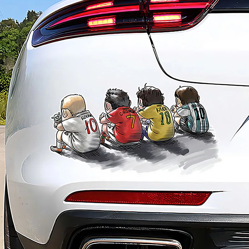 Cartoon Character Car Stickers Football Decal Waterproof Vinyl Decals