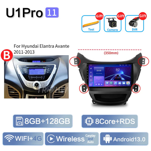 For Hyundai Elantra Avante I35 2011-2016 Car Multimedia Player 2din