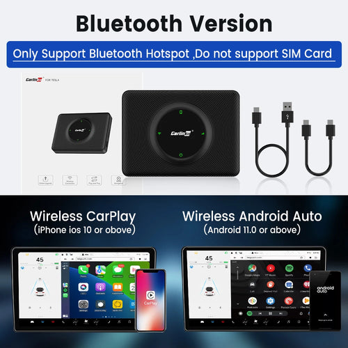 CarlinKit Wireless Android Auto & CarPlay USB Adapter For Tesla Car