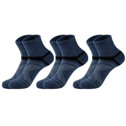3 Pairs High Quality Men Black Socks Black Sports Socks Casual Soft