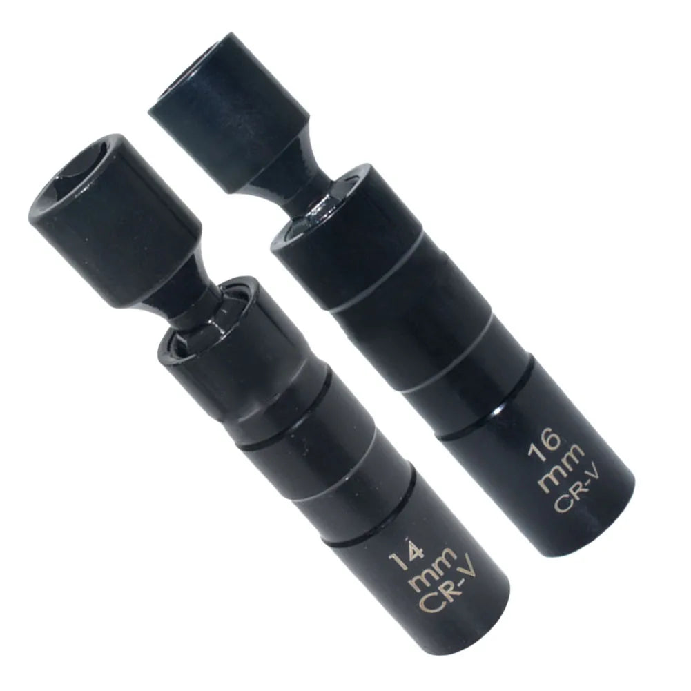 2pcs Spark Plug Socket Wrench Adapter 14mm16mm Universal Joint With
