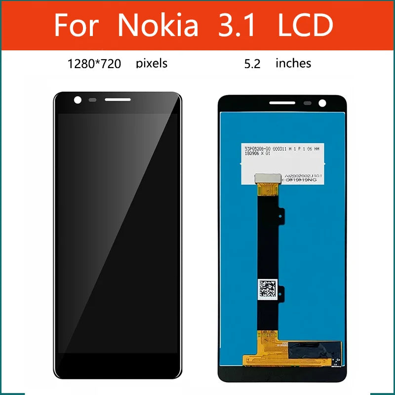 For Nokia 3.1 TA-1049 TA-1057 TA-1063 TA-1070 TA-1074 LCD Touch Screen