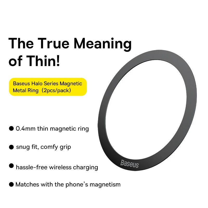 Baseus Magnetic Metal Plate Sticker Rings for Wireless Charger Phone
