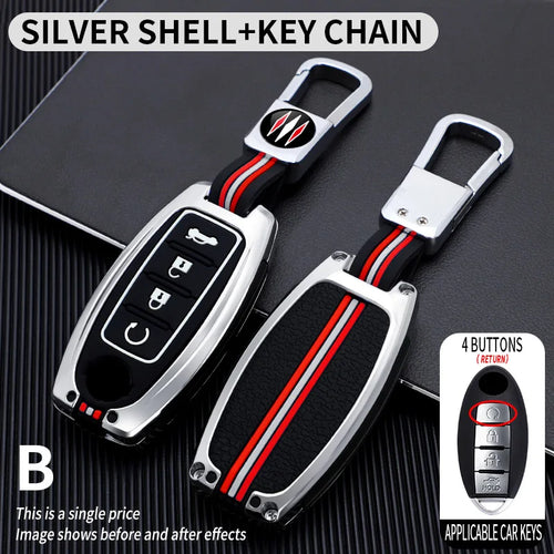 Key Fob Cover with Keychain Lanyard for Nissan Altima Sentra Maxima