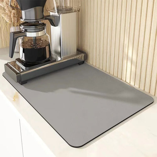 VIKAMA Solid Color Diatomaceous Earth Drying Mat Non-slip Absorbent