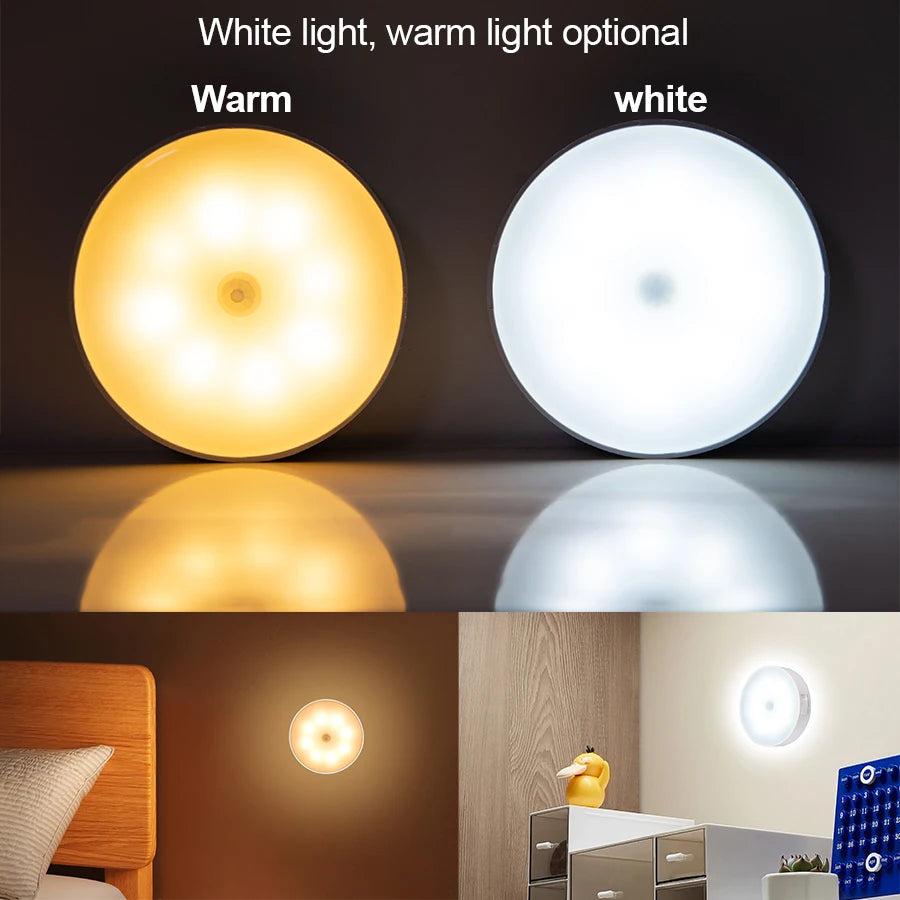 CY Motion Sensor LED Night Light USB Rechargeable For Kitchen Cabinet
