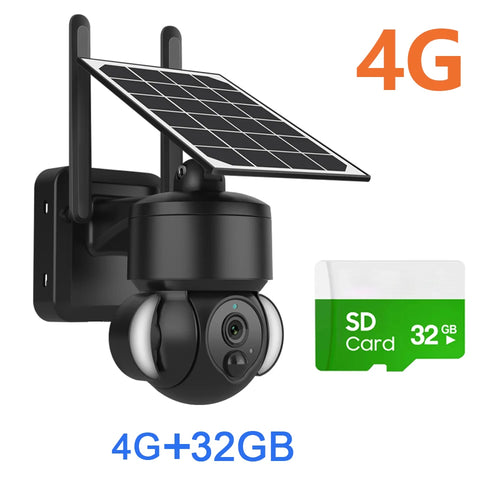 SHIWOJIA Outdoor Camera 4G / Wifi Solar Powered 7500mAh Battery with
