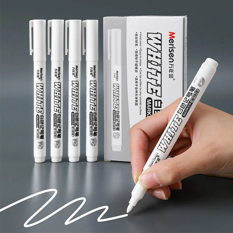 New 1/2/3PCS Waterproof Metal Marker Permanent White Paint Pen Washing