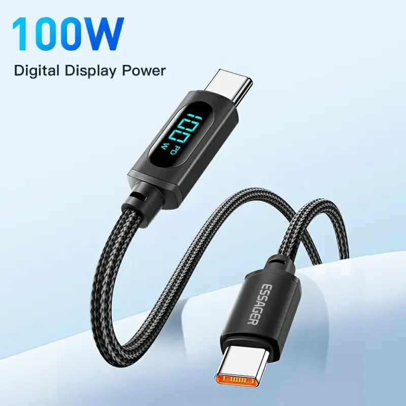Essager Type C to Type C Cable 100W PD Fast Charging Charger USB C to