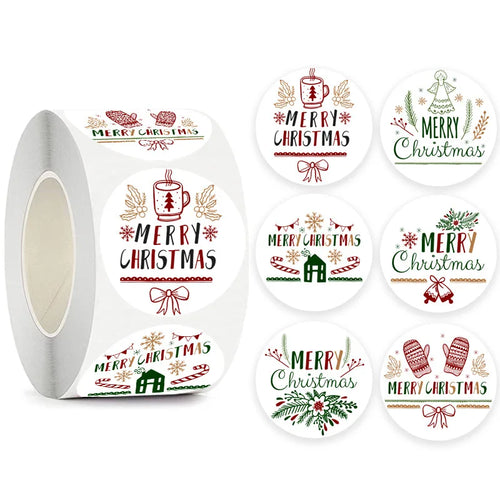 Christmas gift stickers decorative sealing sticker Merry Christmas