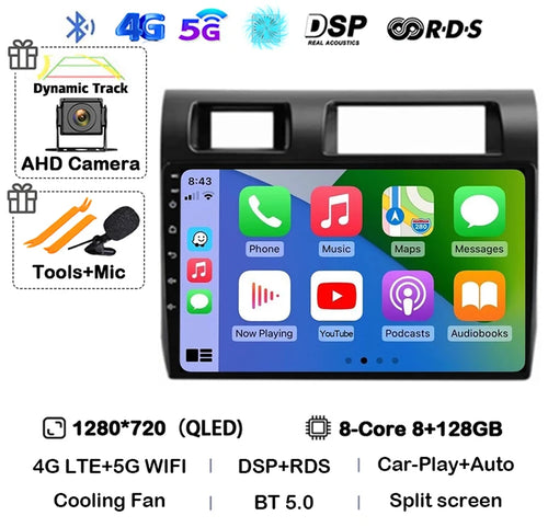 Android 14 Carplay Car Radio For Toyota Pickup Land Cruiser LC 70 79