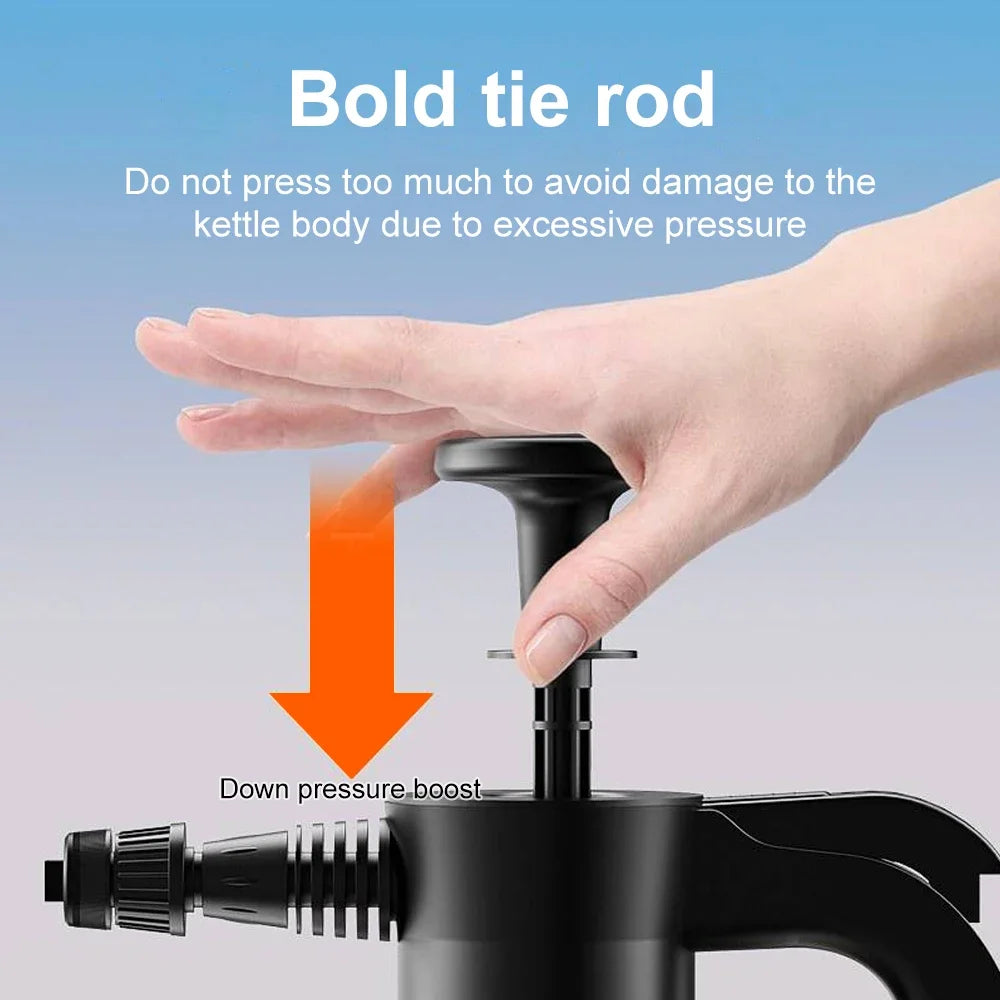 2L Hand Pump Wash Spray Bottle Car Foam Wash Sprayer Car High Pressure