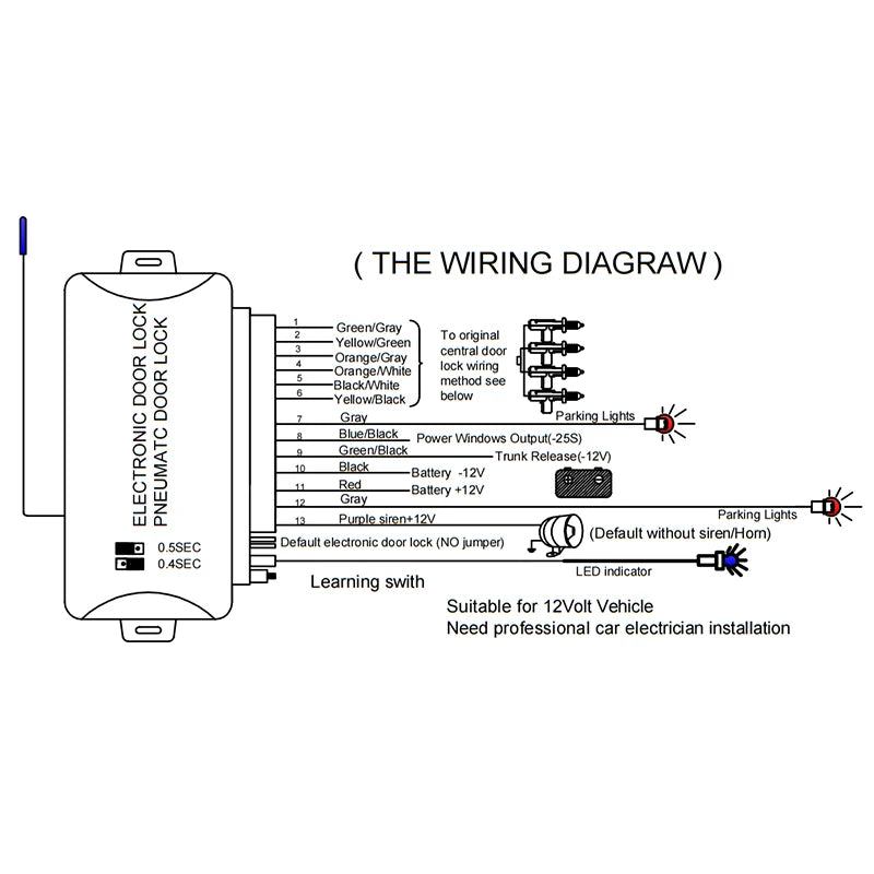 Car Remote Central Door Lock Keyless System Central Locking with Car