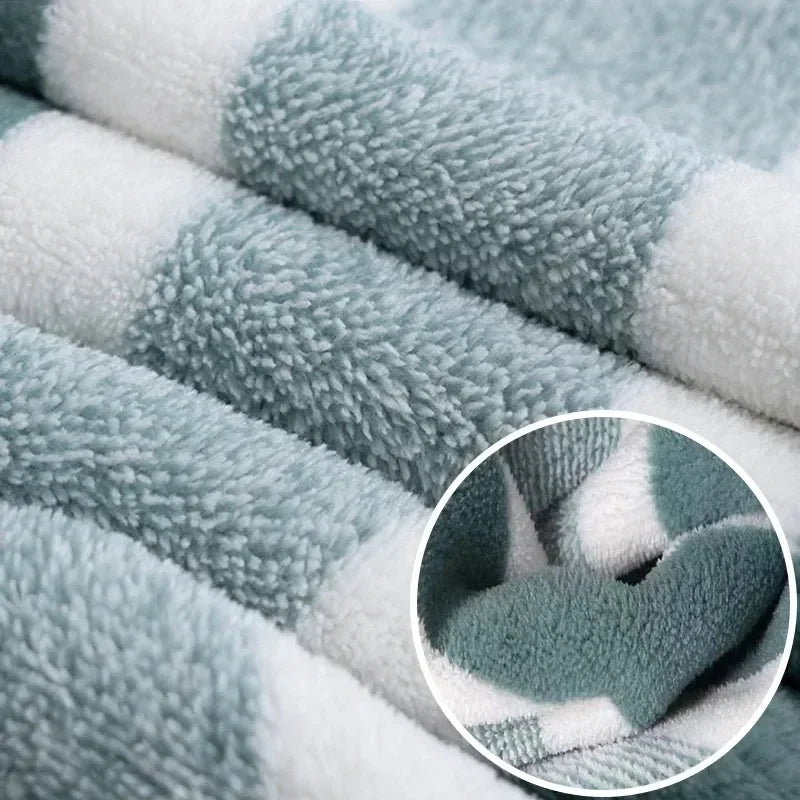 Striped Pattern Towel Set Soft Hand Towel Bath Towel Quick Drying