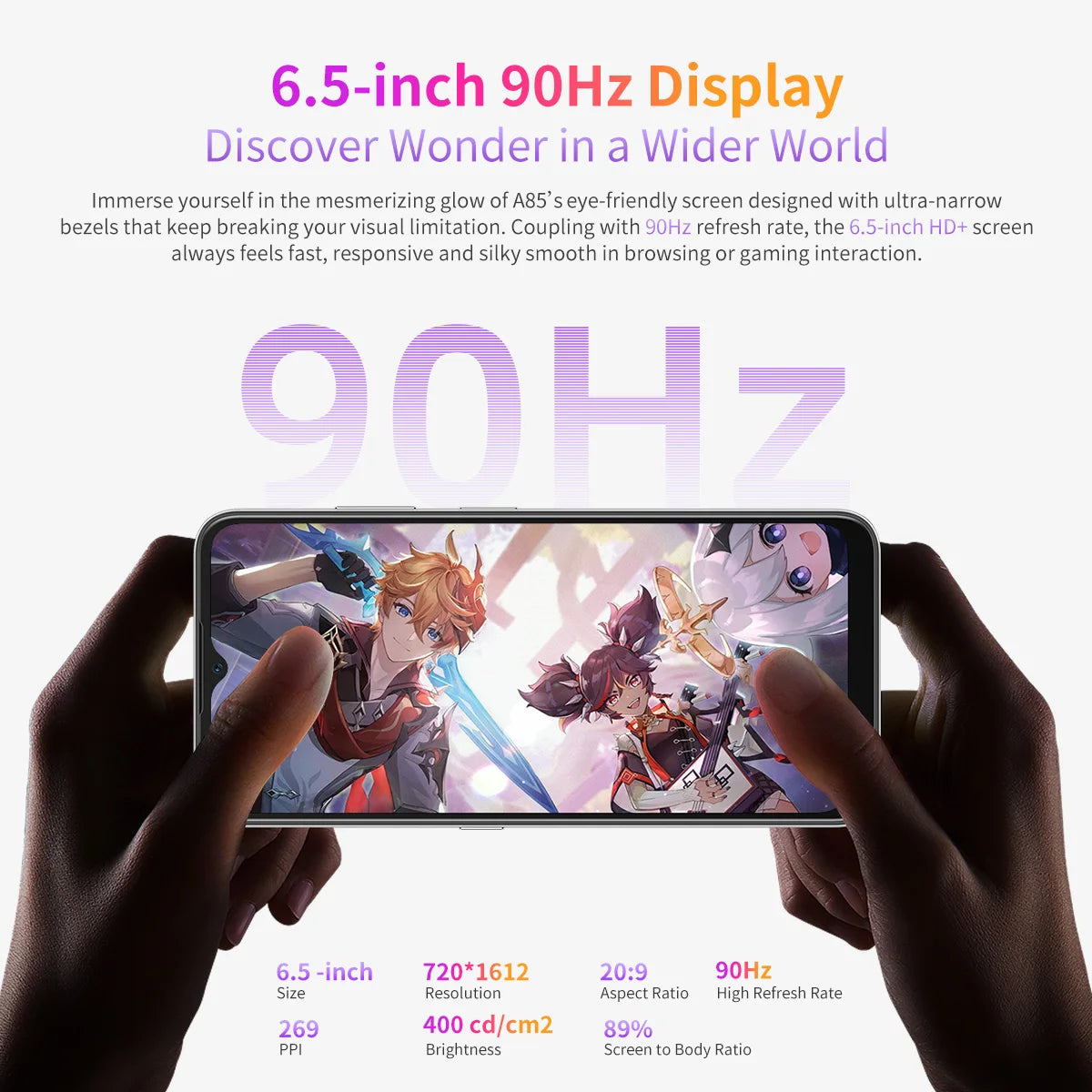 Blackview A85 Android 12 smartphone 14GB 128GB 6.5'' 90Hz Display 50MP