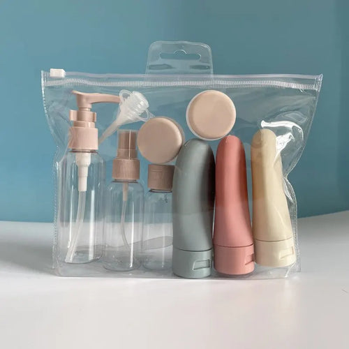 11pcs Travel Bottles Set With Storage Bag Travel Size Empty Liquid