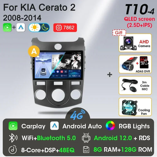Srnubi Car Radio Android 12 Auto For KIA Forte Cerato 2008-2014