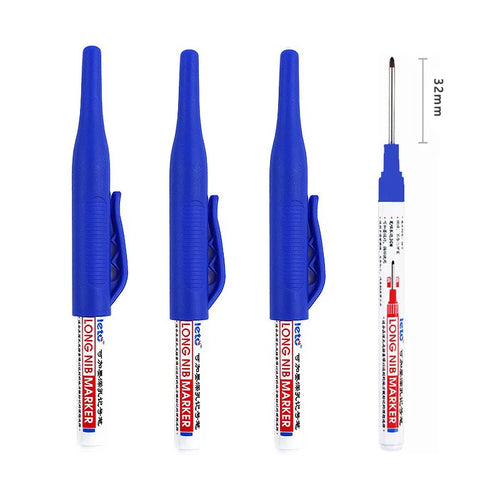 4Pcs/Set 30mm Deep Hole Long Nib Head Markers For Metal Perforating