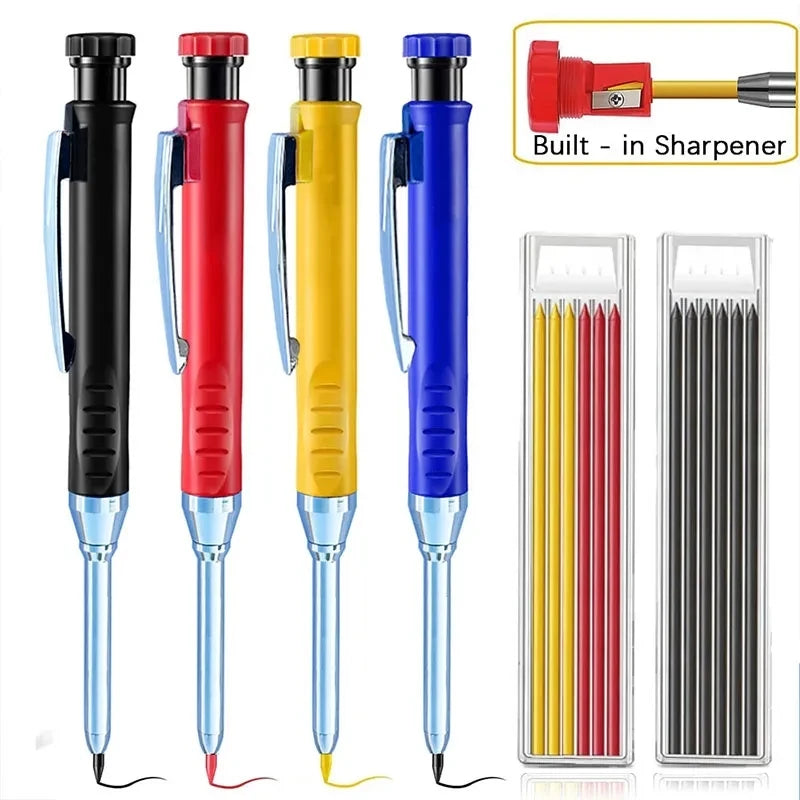 2pcs/set 2.8mm Carpenter Mechanical Pencil with Sharpener for