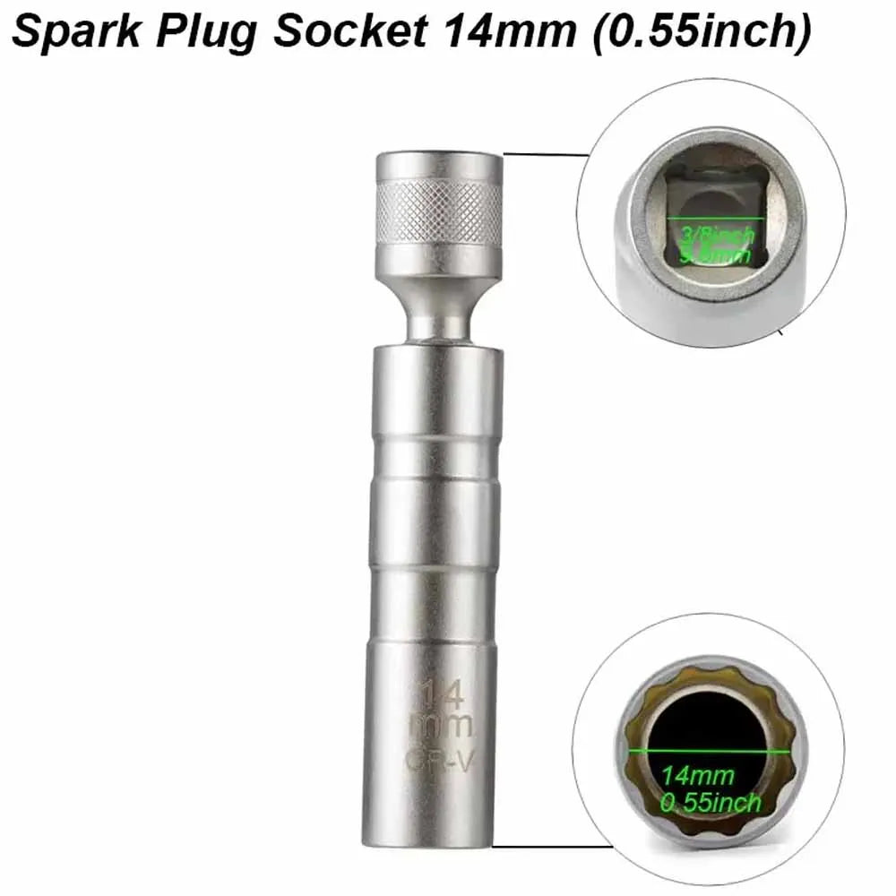 Spark Plug Socket Wrench Adapter 14mm16mm Install Replace Kit