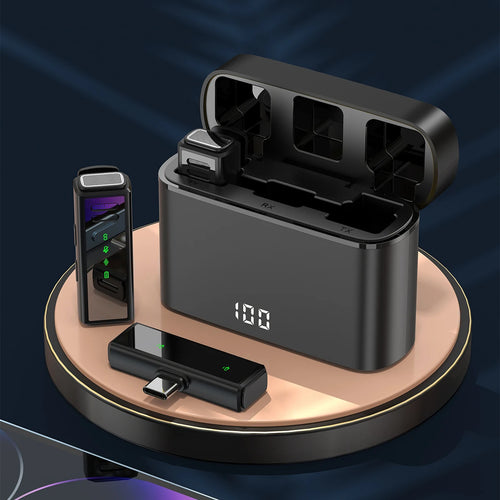 LEETA Wireless Lavalier Microphone Mini Portable Noise Reduction Audio