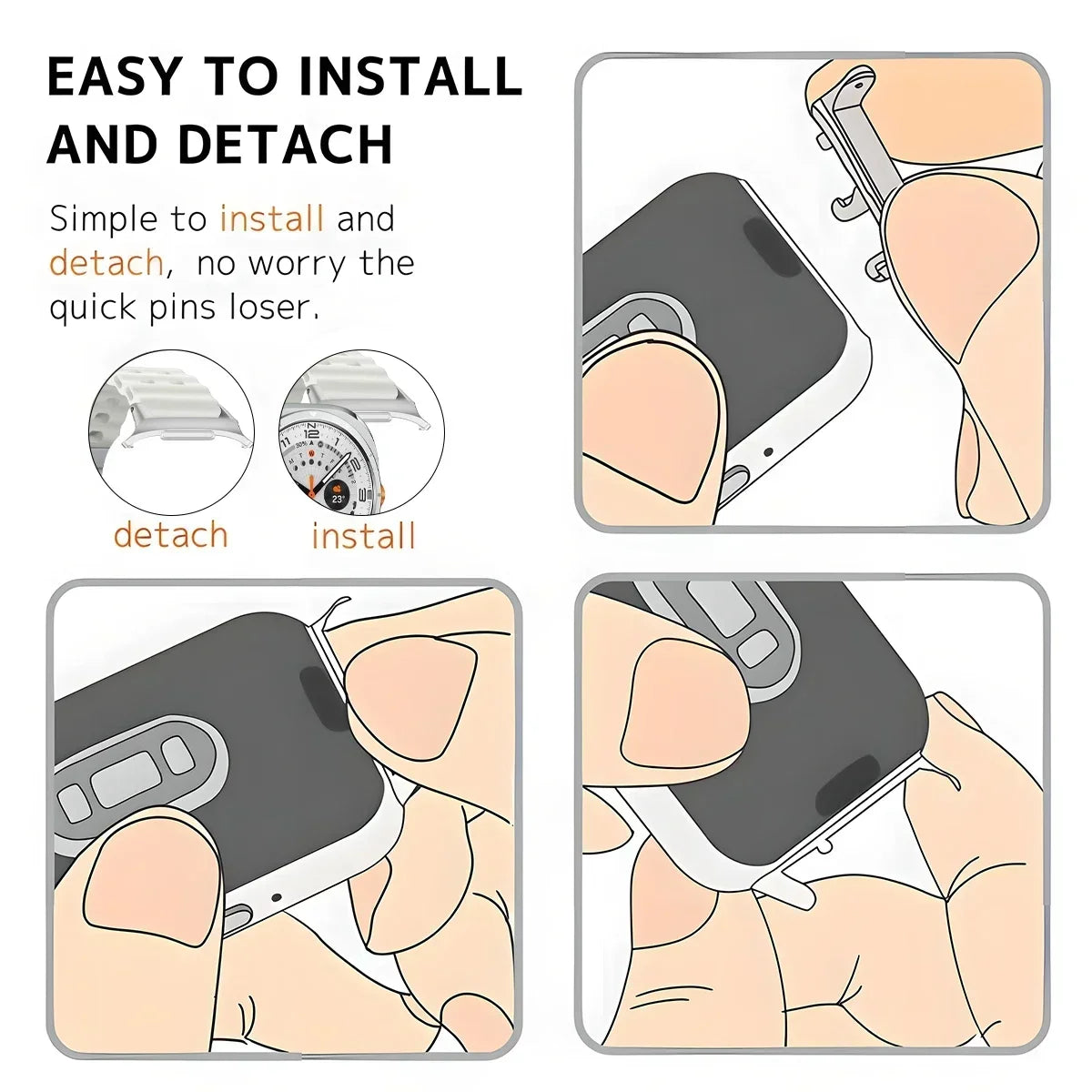 Silicone For Samsung Galaxy Watch 7 Ultra 47mm Swim Smart Soft